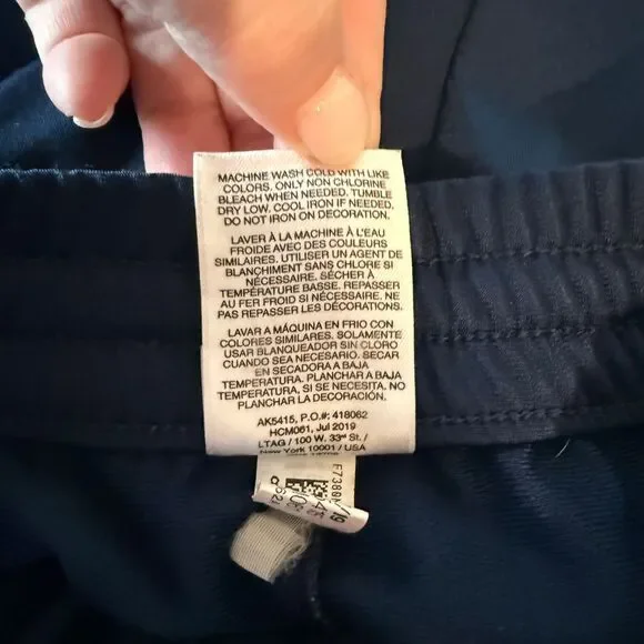 Adidas Track Pants Boys Navy Athletic 3-Stripes Training Bottoms Youth L/G 14/16 - Picture 6 of 7